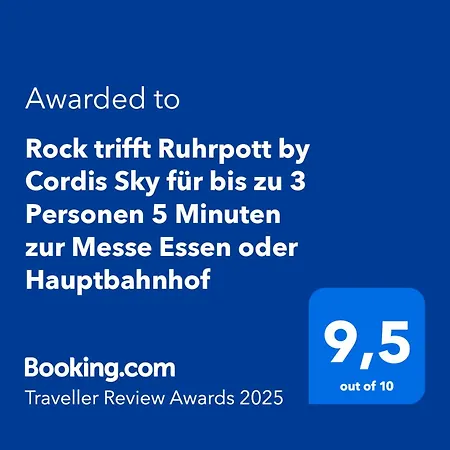 Rock Trifft Ruhrpott By Cordis Sky Fuer Bis Zu 3 Personen 5 Minuten Zur Messe Oder Hauptbahnhof Apartment *